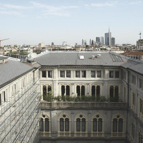 Restauro copertura Palazzo Ca' de Sass a Milano